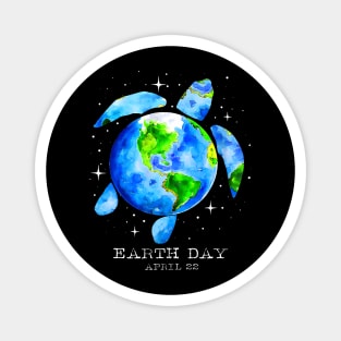 Earth Day Sea Turtle Art Magnet